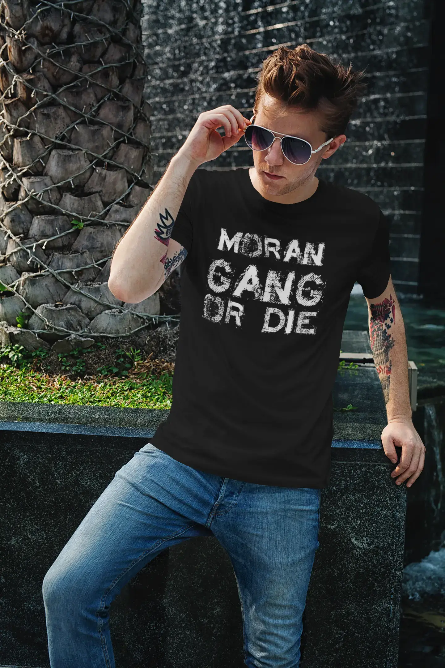 Moran Family Gang Tshirt, t Shirt Homme, t-Shirt avec Mot, t Shirt Cadeau