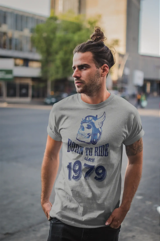 Homme Tee Vintage T Shirt 1979, Born to Ride Since 1979
