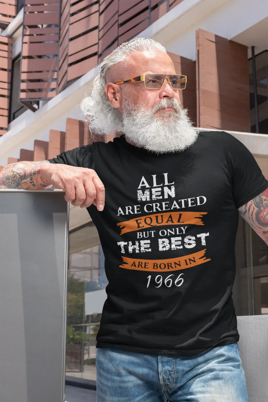 1966, Only the Best are Born in 1966 Men's T-shirt Black Birthday Gift 00509