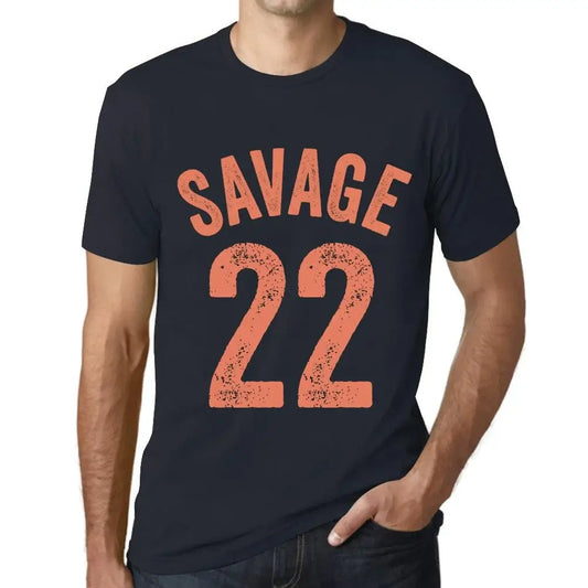 Men's Graphic T-Shirt Savage 22 22nd Birthday Anniversary 22 Year Old Gift 2002 Vintage Eco-Friendly Short Sleeve Novelty Tee
