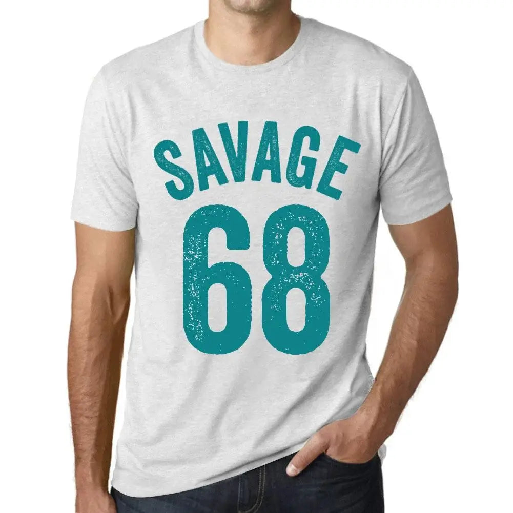 Men's Graphic T-Shirt Savage 68 68th Birthday Anniversary 68 Year Old Gift 1956 Vintage Eco-Friendly Short Sleeve Novelty Tee