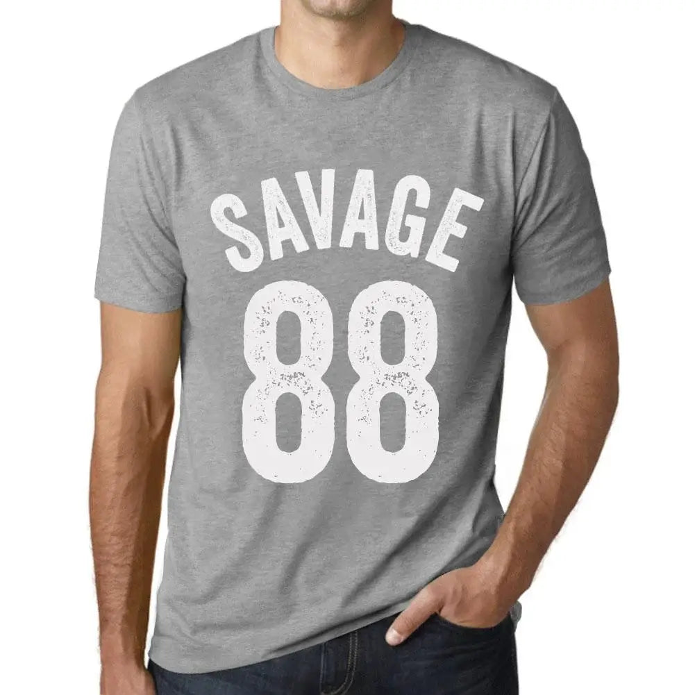 Men's Graphic T-Shirt Savage 88 88th Birthday Anniversary 88 Year Old Gift 1936 Vintage Eco-Friendly Short Sleeve Novelty Tee