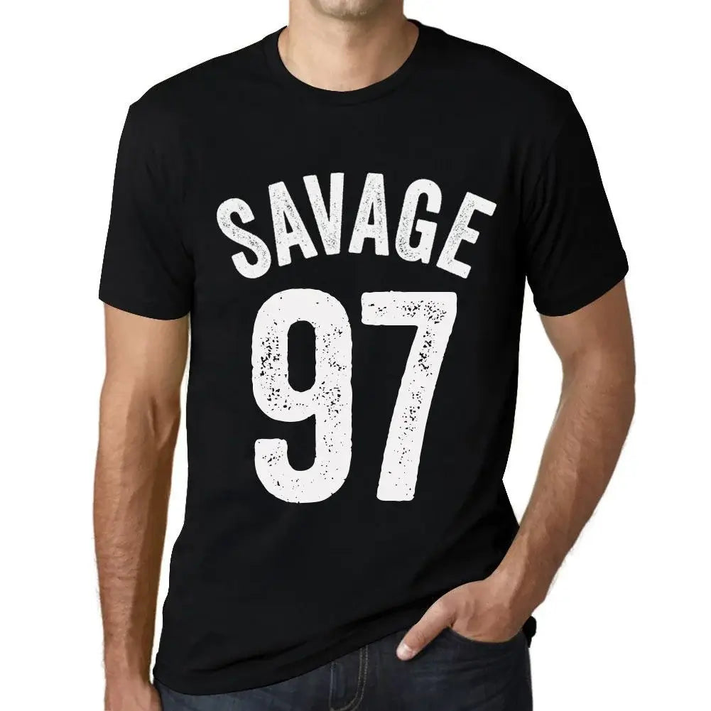 Men's Graphic T-Shirt Savage 97 97th Birthday Anniversary 97 Year Old Gift 1927 Vintage Eco-Friendly Short Sleeve Novelty Tee