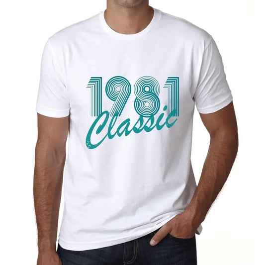 Men's Graphic T-Shirt Classic 1981 43rd Birthday Anniversary 43 Year Old Gift 1981 Vintage Eco-Friendly Short Sleeve Novelty Tee