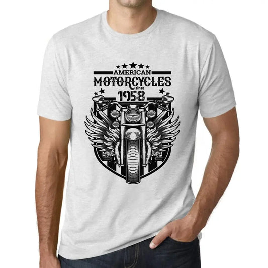 Men's Graphic T-Shirt Motorcycles Since 1958 66th Birthday Anniversary 66 Year Old Gift 1958 Vintage Eco-Friendly Short Sleeve Novelty Tee