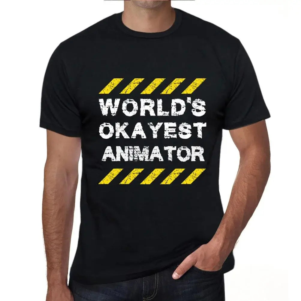 Men's Graphic T-Shirt Worlds Okayest Animator Eco-Friendly Limited Edition Short Sleeve Tee-Shirt Vintage Birthday Gift Novelty