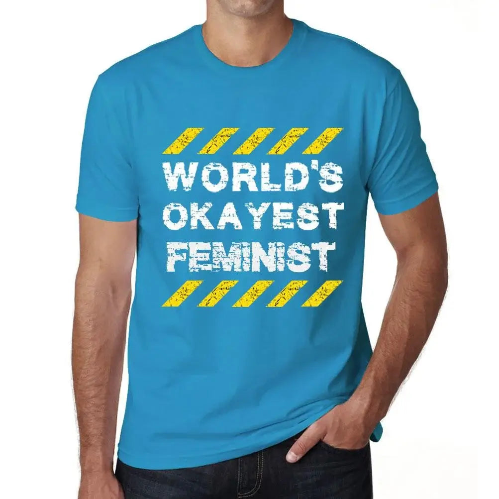 Men's Graphic T-Shirt Worlds Okayest Feminist Eco-Friendly Limited Edition Short Sleeve Tee-Shirt Vintage Birthday Gift Novelty