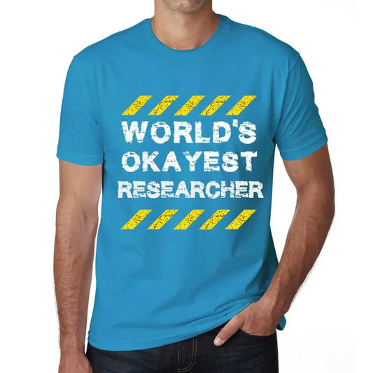 Men's Graphic T-Shirt Worlds Okayest Researcher Eco-Friendly Limited Edition Short Sleeve Tee-Shirt Vintage Birthday Gift Novelty