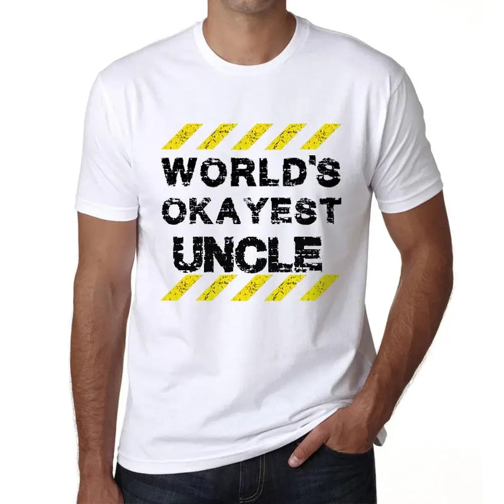 Men's Graphic T-Shirt Worlds Okayest Uncle Eco-Friendly Limited Edition Short Sleeve Tee-Shirt Vintage Birthday Gift Novelty