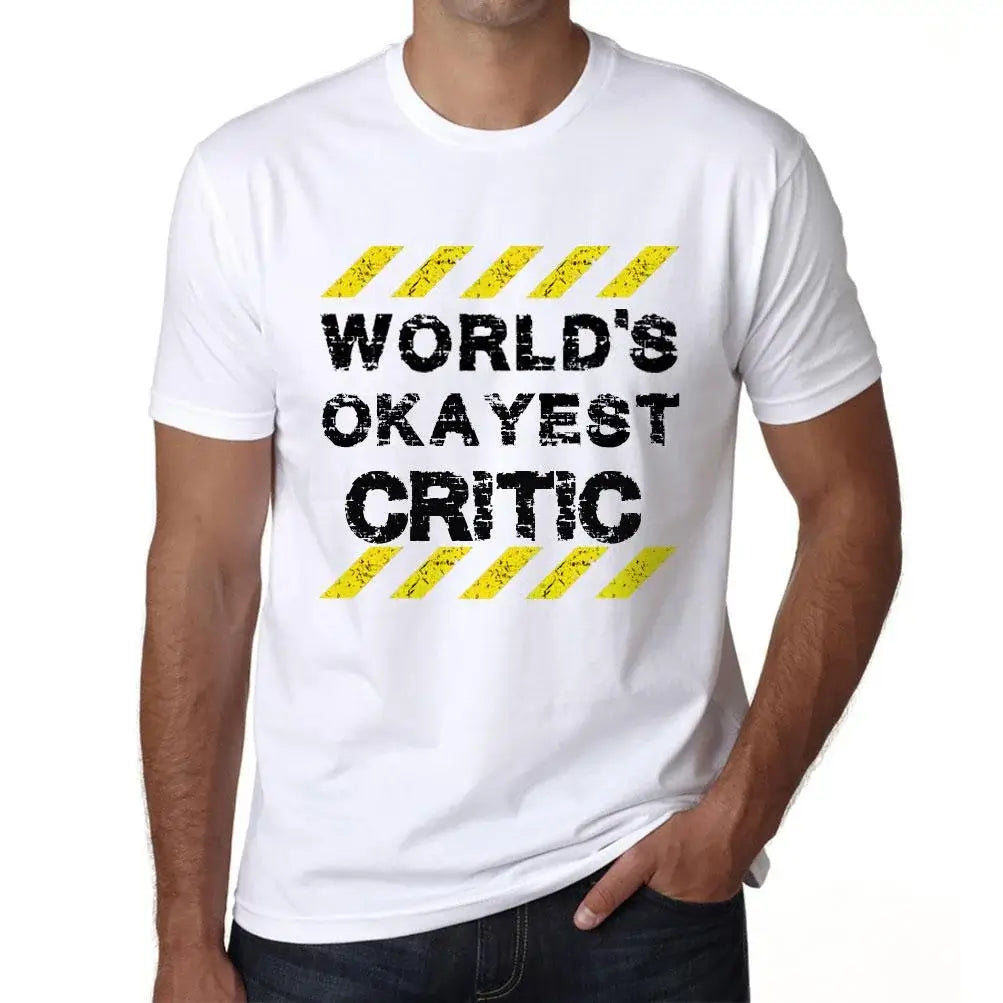 Men's Graphic T-Shirt Worlds Okayest Critic Eco-Friendly Limited Edition Short Sleeve Tee-Shirt Vintage Birthday Gift Novelty