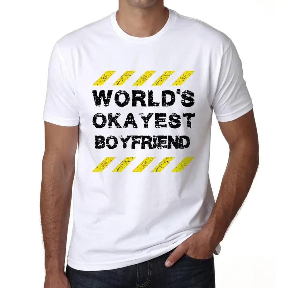 Men's Graphic T-Shirt Worlds Okayest Boyfriend Eco-Friendly Limited Edition Short Sleeve Tee-Shirt Vintage Birthday Gift Novelty