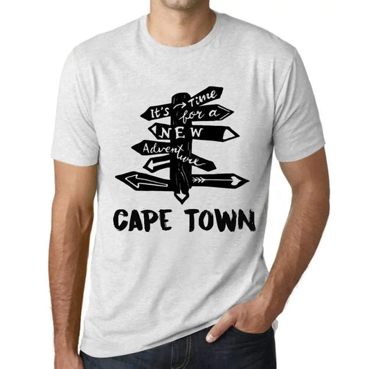 Men's Graphic T-Shirt It’s Time For A New Adventure In Cape Town Eco-Friendly Limited Edition Short Sleeve Tee-Shirt Vintage Birthday Gift Novelty