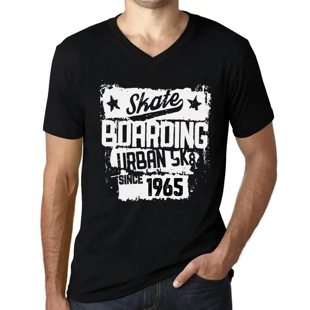 Men's Graphic T-Shirt V Neck Urban Skateboard Since 1965 59th Birthday Anniversary 59 Year Old Gift 1965 Vintage Eco-Friendly Short Sleeve Novelty Tee