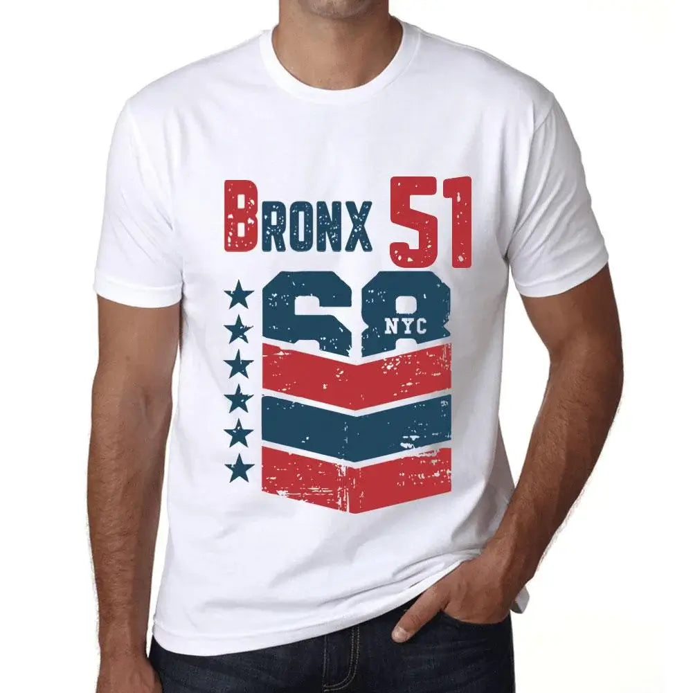 Men's Graphic T-Shirt Bronx 51 51st Birthday Anniversary 51 Year Old Gift 1973 Vintage Eco-Friendly Short Sleeve Novelty Tee