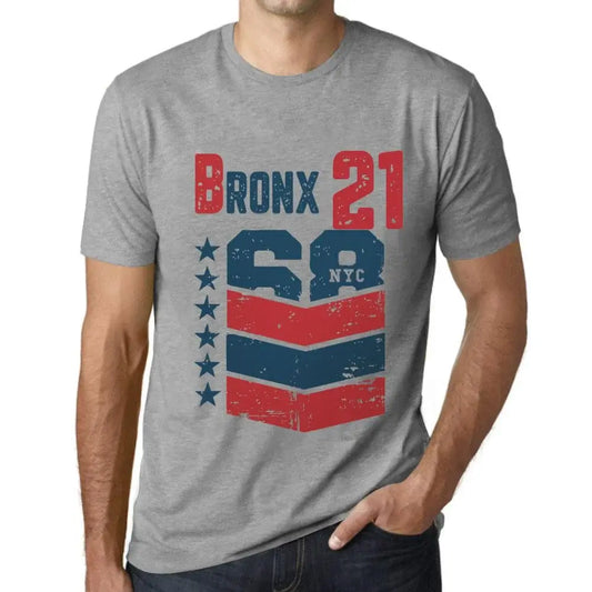 Men's Graphic T-Shirt Bronx 21 21st Birthday Anniversary 21 Year Old Gift 2003 Vintage Eco-Friendly Short Sleeve Novelty Tee