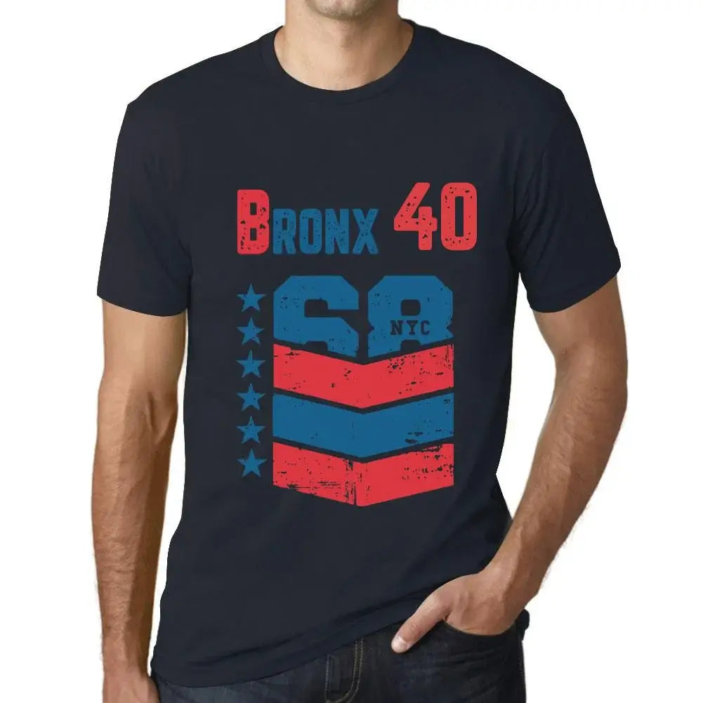 Men's Graphic T-Shirt Bronx 40 40th Birthday Anniversary 40 Year Old Gift 1984 Vintage Eco-Friendly Short Sleeve Novelty Tee