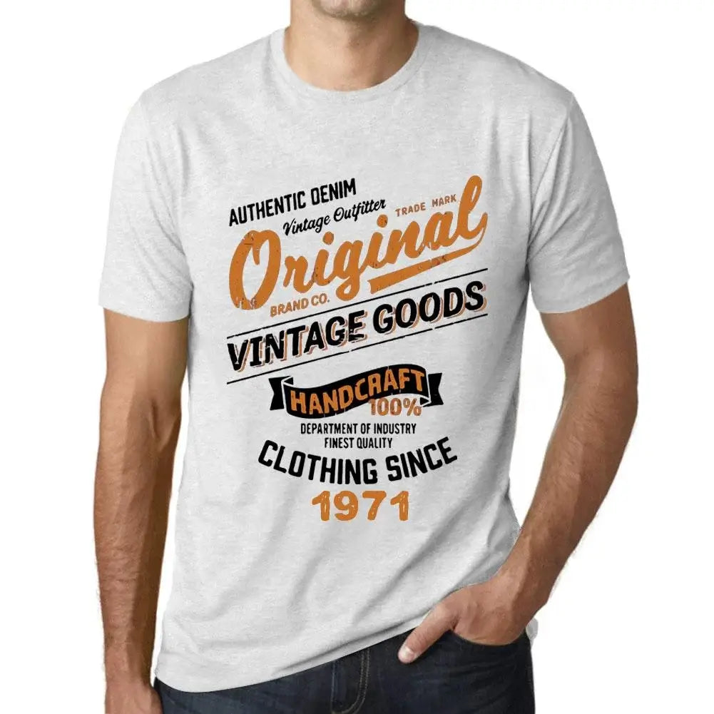 Men's Graphic T-Shirt Original Vintage Clothing Since 1971 53rd Birthday Anniversary 53 Year Old Gift 1971 Vintage Eco-Friendly Short Sleeve Novelty Tee