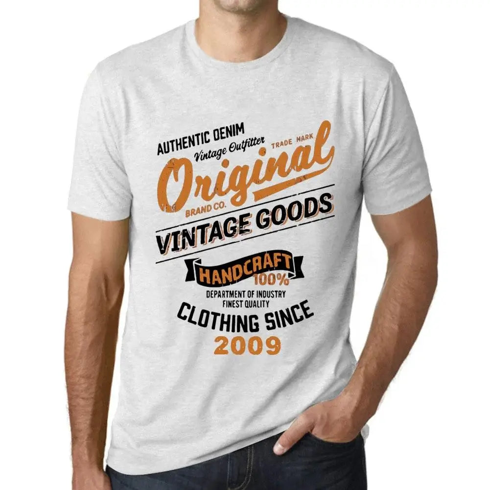 Men's Graphic T-Shirt Original Vintage Clothing Since 2009 15th Birthday Anniversary 15 Year Old Gift 2009 Vintage Eco-Friendly Short Sleeve Novelty Tee