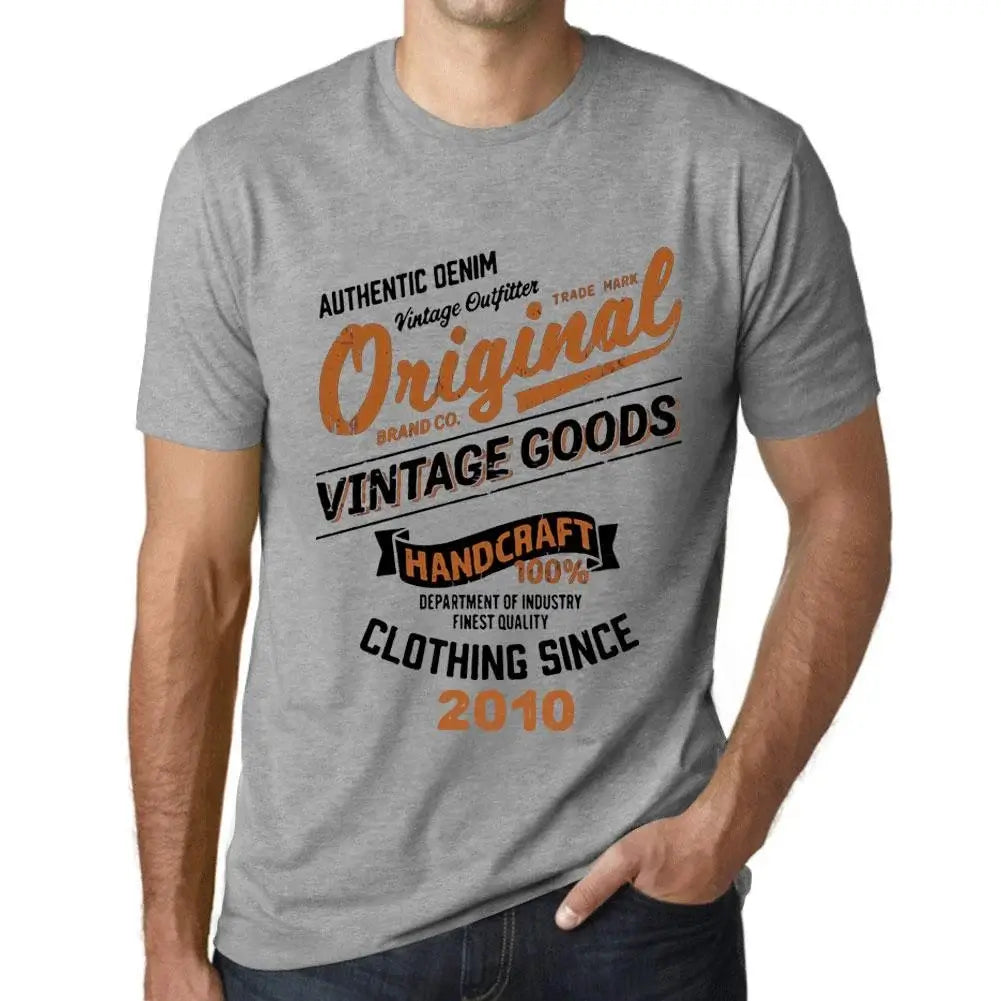 Men's Graphic T-Shirt Original Vintage Clothing Since 2010 14th Birthday Anniversary 14 Year Old Gift 2010 Vintage Eco-Friendly Short Sleeve Novelty Tee