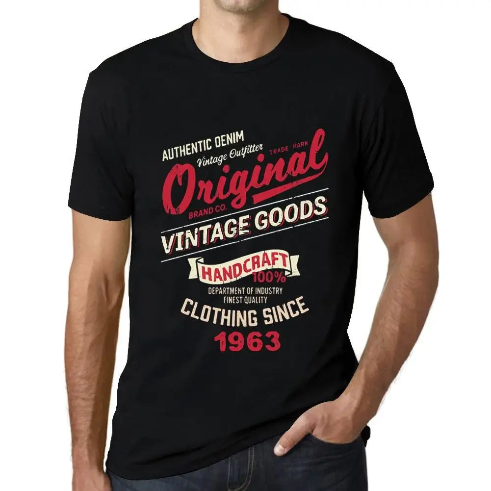 Men's Graphic T-Shirt Original Vintage Clothing Since 1963 61st Birthday Anniversary 61 Year Old Gift 1963 Vintage Eco-Friendly Short Sleeve Novelty Tee