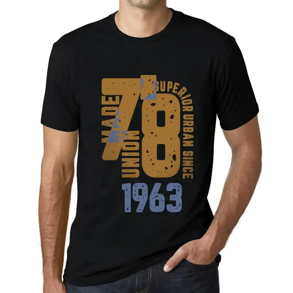 Men's Graphic T-Shirt Superior Urban Style Since 1963 61st Birthday Anniversary 61 Year Old Gift 1963 Vintage Eco-Friendly Short Sleeve Novelty Tee