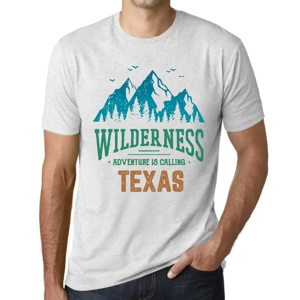 Men's Graphic T-Shirt Wilderness, Adventure Is Calling Texas Eco-Friendly Limited Edition Short Sleeve Tee-Shirt Vintage Birthday Gift Novelty