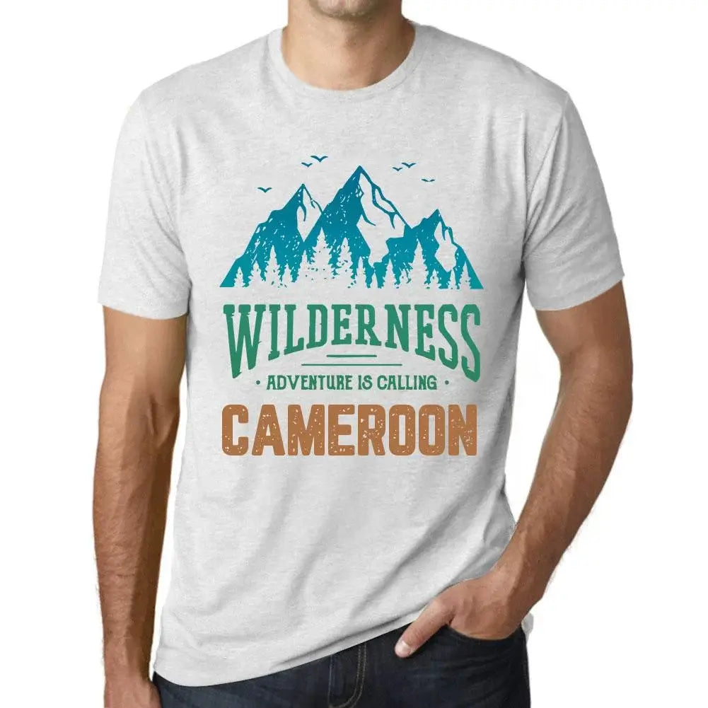 Men's Graphic T-Shirt Wilderness, Adventure Is Calling Cameroon Eco-Friendly Limited Edition Short Sleeve Tee-Shirt Vintage Birthday Gift Novelty