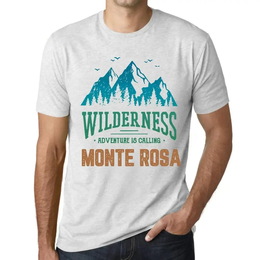 Men's Graphic T-Shirt Wilderness, Adventure Is Calling Monte Rosa Eco-Friendly Limited Edition Short Sleeve Tee-Shirt Vintage Birthday Gift Novelty