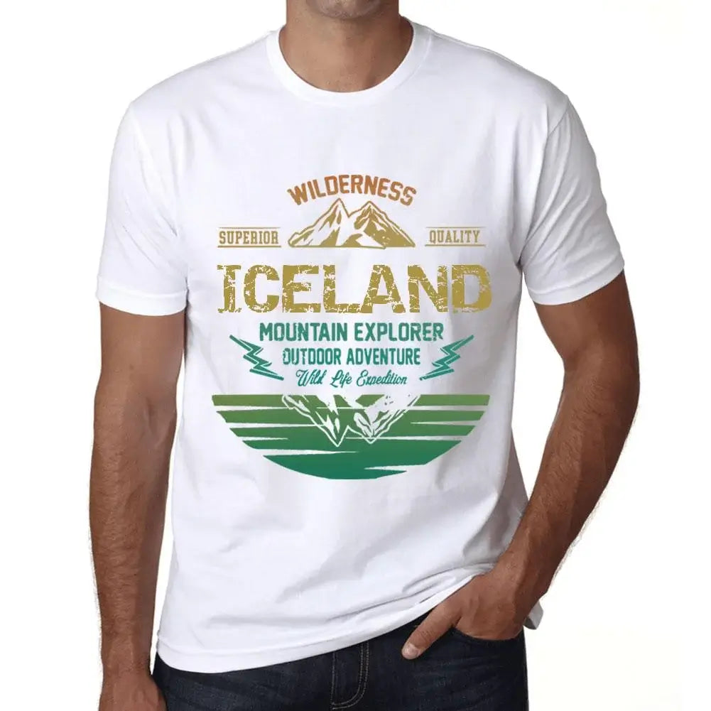 Men's Graphic T-Shirt Outdoor Adventure, Wilderness, Mountain Explorer Iceland Eco-Friendly Limited Edition Short Sleeve Tee-Shirt Vintage Birthday Gift Novelty