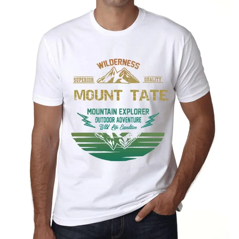 Men's Graphic T-Shirt Outdoor Adventure, Wilderness, Mountain Explorer Mount Tate Eco-Friendly Limited Edition Short Sleeve Tee-Shirt Vintage Birthday Gift Novelty