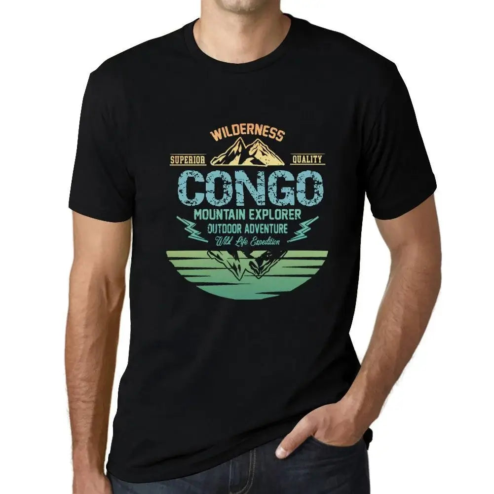 Men's Graphic T-Shirt Outdoor Adventure, Wilderness, Mountain Explorer Congo Eco-Friendly Limited Edition Short Sleeve Tee-Shirt Vintage Birthday Gift Novelty