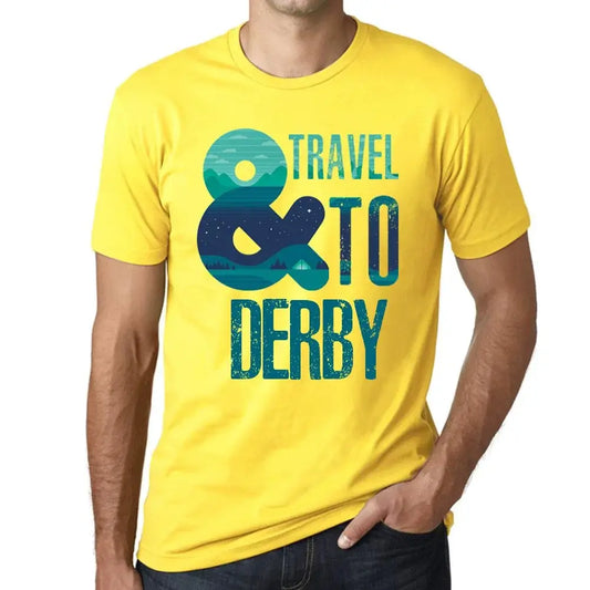 Men's Graphic T-Shirt And Travel To Derby Eco-Friendly Limited Edition Short Sleeve Tee-Shirt Vintage Birthday Gift Novelty