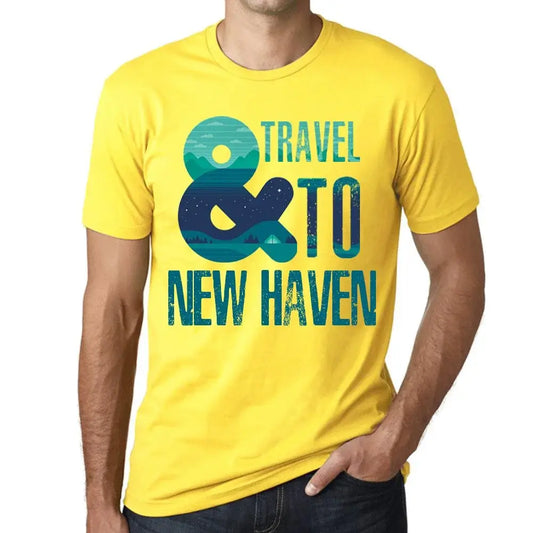 Men's Graphic T-Shirt And Travel To New Haven Eco-Friendly Limited Edition Short Sleeve Tee-Shirt Vintage Birthday Gift Novelty