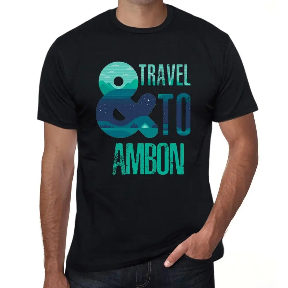 Men's Graphic T-Shirt And Travel To Ambon Eco-Friendly Limited Edition Short Sleeve Tee-Shirt Vintage Birthday Gift Novelty