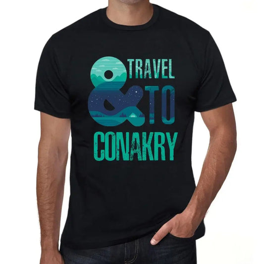 Men's Graphic T-Shirt And Travel To Conakry Eco-Friendly Limited Edition Short Sleeve Tee-Shirt Vintage Birthday Gift Novelty