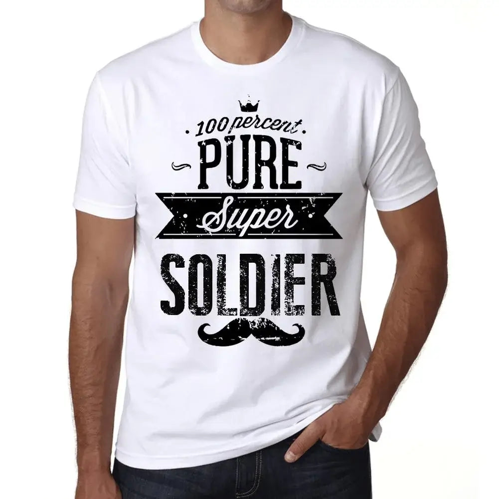 Men's Graphic T-Shirt 100% Pure Super Soldier Eco-Friendly Limited Edition Short Sleeve Tee-Shirt Vintage Birthday Gift Novelty