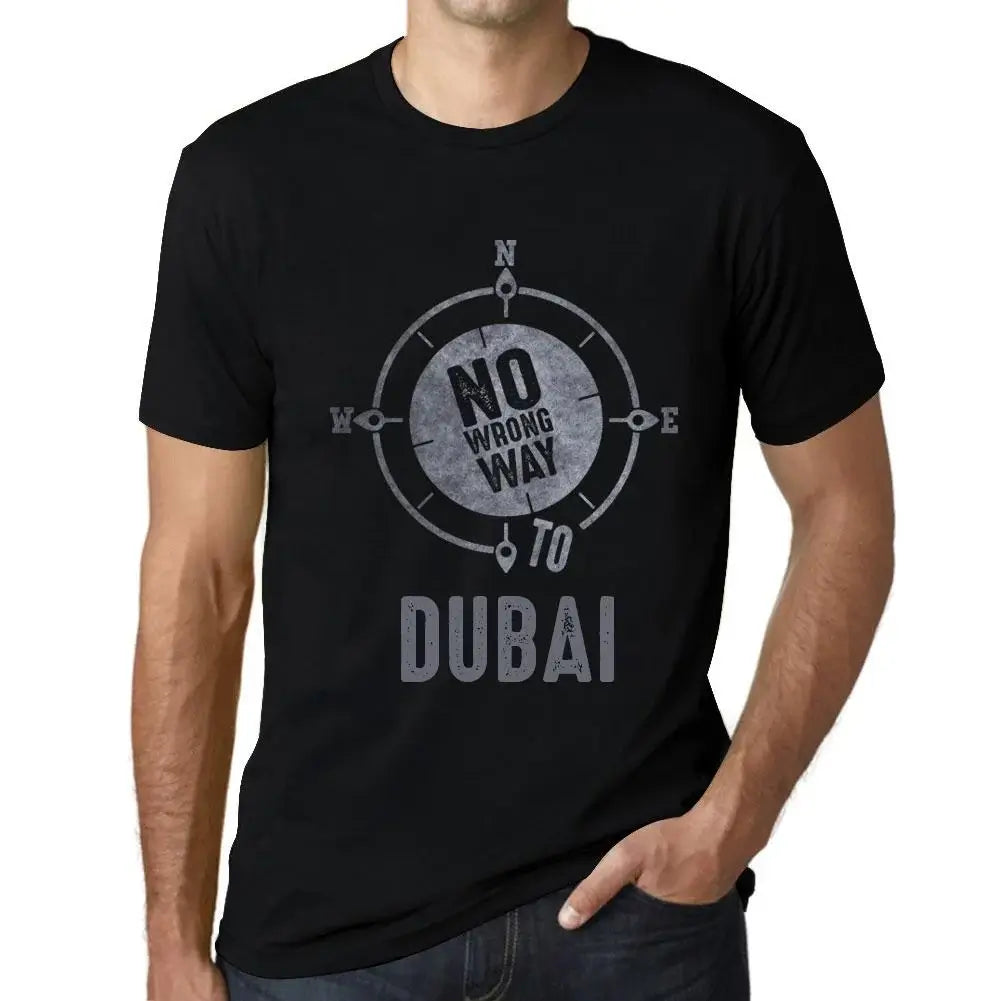 Men's Graphic T-Shirt No Wrong Way To Dubai Eco-Friendly Limited Edition Short Sleeve Tee-Shirt Vintage Birthday Gift Novelty