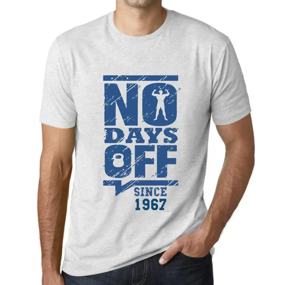 Men's Graphic T-Shirt No Days Off Since 1967 57th Birthday Anniversary 57 Year Old Gift 1967 Vintage Eco-Friendly Short Sleeve Novelty Tee