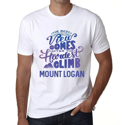 Men's Graphic T-Shirt The Best View Comes After Hardest Mountain Climb Mount Logan Eco-Friendly Limited Edition Short Sleeve Tee-Shirt Vintage Birthday Gift Novelty