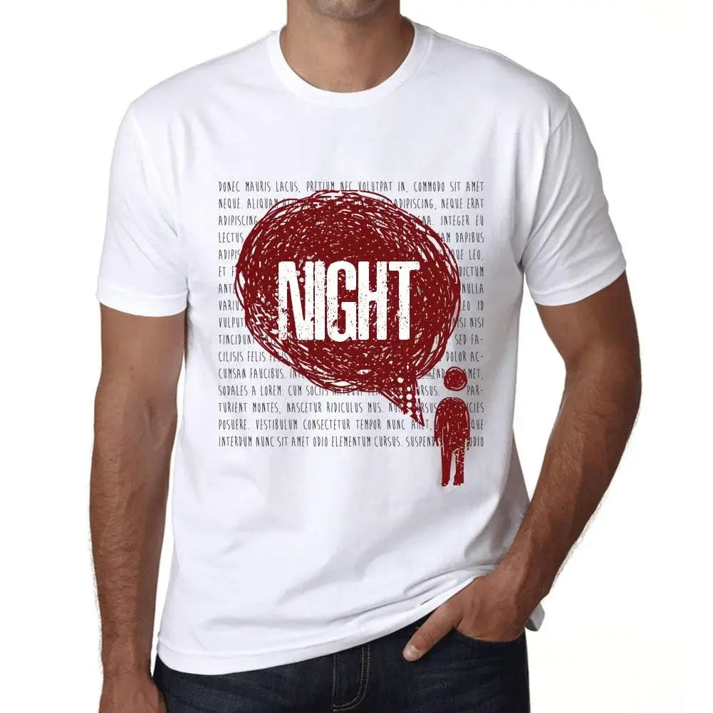 Men's Graphic T-Shirt Thoughts Night Eco-Friendly Limited Edition Short Sleeve Tee-Shirt Vintage Birthday Gift Novelty