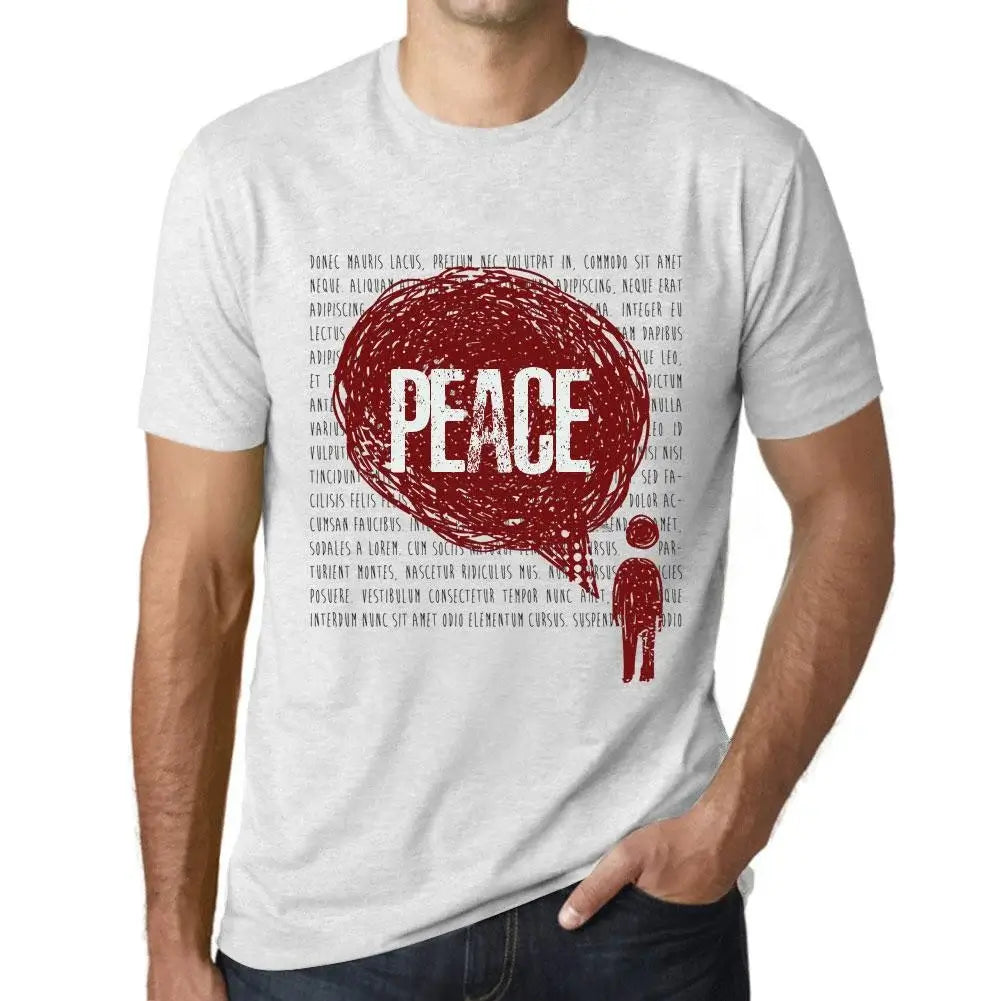 Men's Graphic T-Shirt Thoughts Peace Eco-Friendly Limited Edition Short Sleeve Tee-Shirt Vintage Birthday Gift Novelty