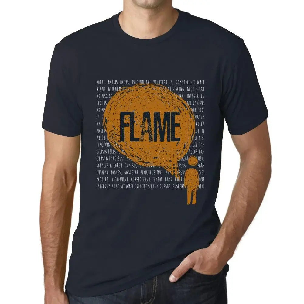 Men's Graphic T-Shirt Thoughts Flame Eco-Friendly Limited Edition Short Sleeve Tee-Shirt Vintage Birthday Gift Novelty