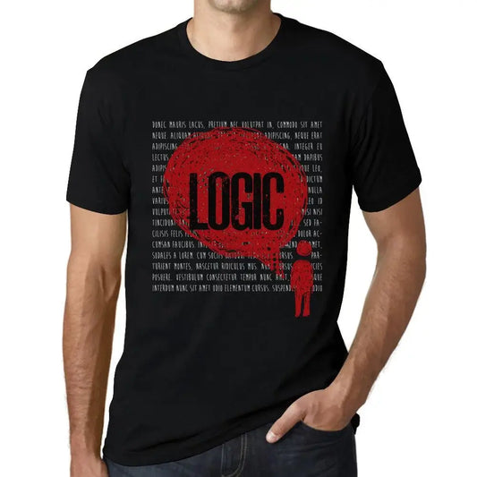 Men's Graphic T-Shirt Thoughts Logic Eco-Friendly Limited Edition Short Sleeve Tee-Shirt Vintage Birthday Gift Novelty