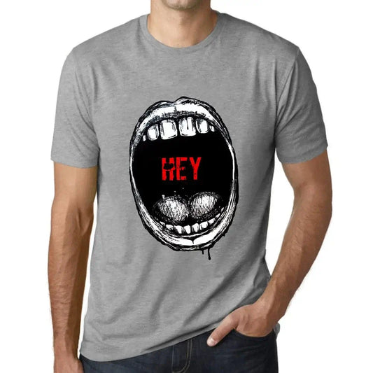 Men's Graphic T-Shirt Mouth Expressions Hey Eco-Friendly Limited Edition Short Sleeve Tee-Shirt Vintage Birthday Gift Novelty