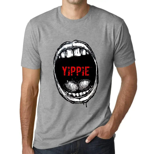Men's Graphic T-Shirt Mouth Expressions Yippie Eco-Friendly Limited Edition Short Sleeve Tee-Shirt Vintage Birthday Gift Novelty