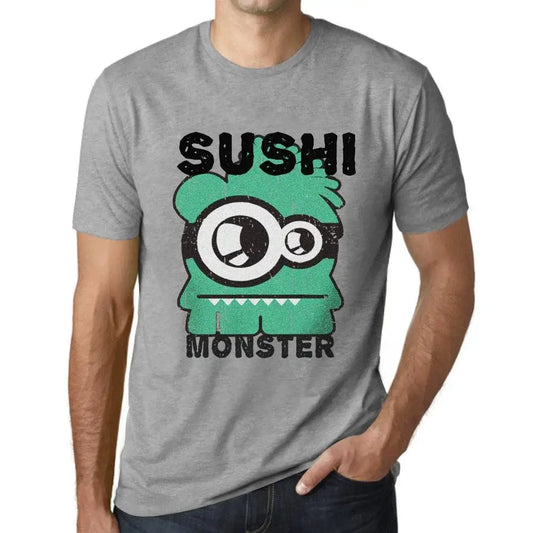 Men's Graphic T-Shirt Sushi Monster Eco-Friendly Limited Edition Short Sleeve Tee-Shirt Vintage Birthday Gift Novelty