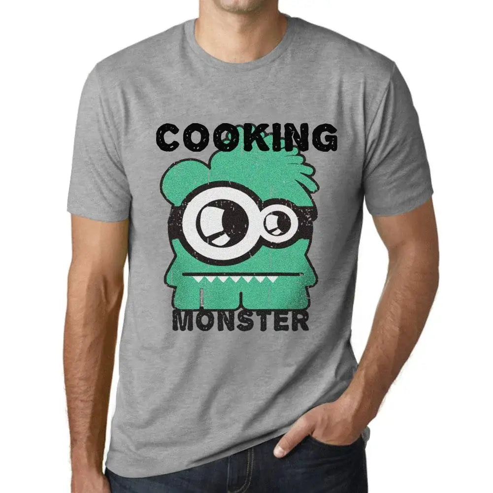 Men's Graphic T-Shirt Cooking Monster Eco-Friendly Limited Edition Short Sleeve Tee-Shirt Vintage Birthday Gift Novelty