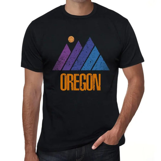 Men's Graphic T-Shirt Mountain Oregon Eco-Friendly Limited Edition Short Sleeve Tee-Shirt Vintage Birthday Gift Novelty