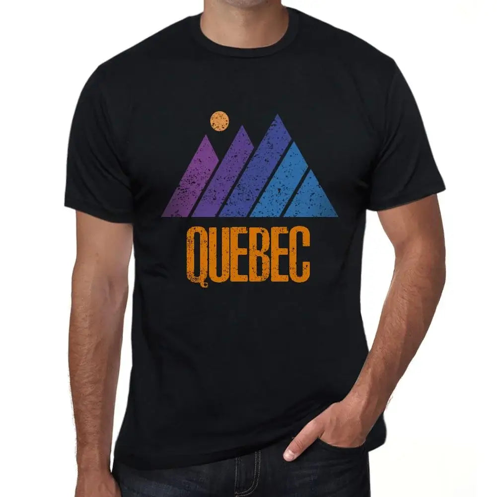 Men's Graphic T-Shirt Mountain Quebec Eco-Friendly Limited Edition Short Sleeve Tee-Shirt Vintage Birthday Gift Novelty