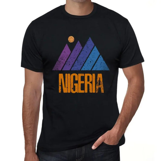 Men's Graphic T-Shirt Mountain Nigeria Eco-Friendly Limited Edition Short Sleeve Tee-Shirt Vintage Birthday Gift Novelty